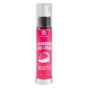 Lubrikačný gél SECRET PLAY HOT EFFECT strawberry with cream 50 ml