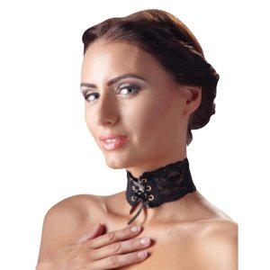 Obojok krajkový Cottelli Collection CHOKER LACE black