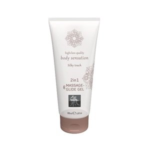 Masážny a lubrikačný gél 2v1 HOT Shiatsu Silky touch 200 ml