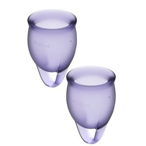 Menštruačné kalíšky SATISFYER FEEL CONFIDENT MENSTRUAL CUP fialové