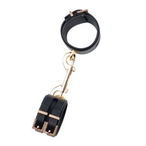 Putá na ruky GP PREMIUM HANDCUFF WITH HOOK black