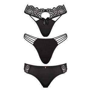 Sada nohavičiek UNDERNEATH Coco 3 ks čierna L-XL