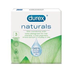 Kondóm Durex Naturals 3 ks