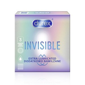 Kondóm Durex Invisible Extra Lubricated 3 ks