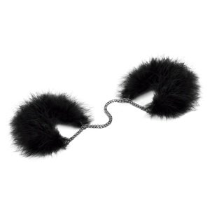 Putá na ruky BIJOUX INDISCRETS ZA ZA ZU FEATHER HANDCUFFS čierne