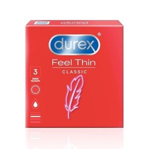 Kondóm Durex Feel Thin Classic 3 ks