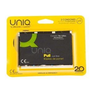 Kondóm UNIQ PULL 3 ks