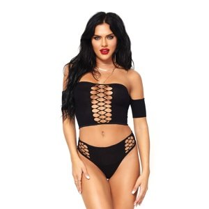 Súprava Leg Avenue Bad Intentions Crop Top čierna