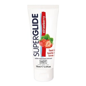 Lubrikačný gél HOT SUPERGLIDE strawberry 75 ml
