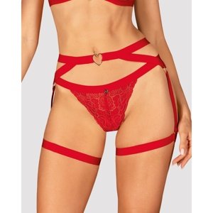 Postroj Obsessive Elianes červený XL-XXL