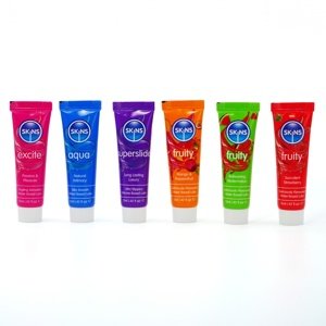 Sada lubrikačných gélov Skins Sampler Tubes Vital & Fruity 6 x 12 ml