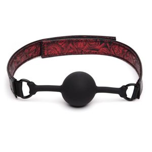 Fifty Shades of Grey Sweet Anticipation Ball Gag - silikónový gag (čierno-červený)