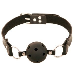 Fetish Fantasy Breathable Ball Gag - guľový roubík 4cm (čierny)