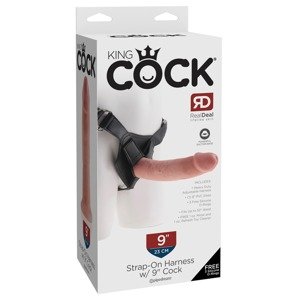 Pipedream King Cock Strap-on Harness s 23 cm dildom – realistický pripínací penis