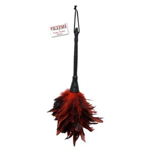 Fetish Fantasy Frisky Feather Duster - mäkké pierko (červeno-čierne)