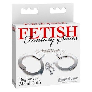 Fetish Fantasy Beginner’s Metal Cuffs - putá pre začiatočníkov (strieborné)