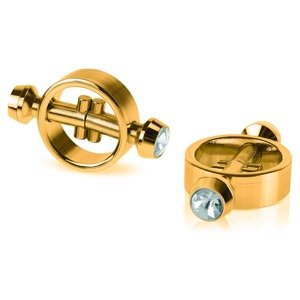 Fetish Fantasy Gold Magnetic Clamps - magnetické svorky na bradavky (zlaté)