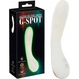 You2Toys Glow in the Dark G-Spot - vodotesný svietiaci vibrátor na G-bod (biely)