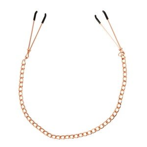 Magic Shiver Nipple Clamps with Chain - svorky na bradavky v zlatej farbe
