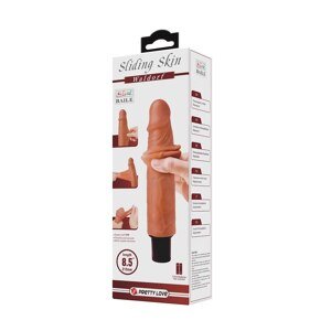 Pretty Love Waldorf Sliding Skin - realistický vibrátor 21,5cm (hnedý)