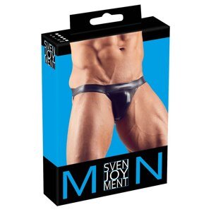 Svenjoyment Shiny Minimal Bottoms for Men - pánske lesklé slipy (čierne)S