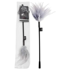 Fifty Shades of Grey Feather Tickler - šteklivé pierko (sivo-čierne)