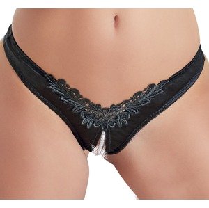 G-string with Pearls - čierneS