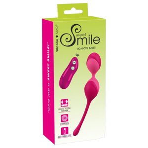 Sweet Smile RC Love Balls - nabíjacie vibračné guličky na diaľkové ovládanie (ružové)