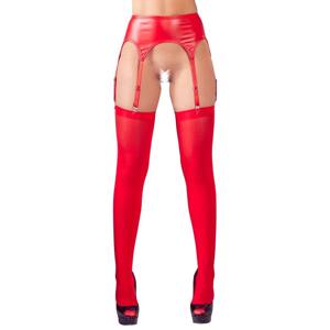 NO:XQSE Suspender Belt and Stockings 2340291 RedL/XL