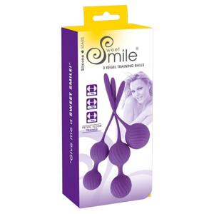 Sweet Smile Kegel Trainings Balls - súprava 3 gejša guličiek (fialová)