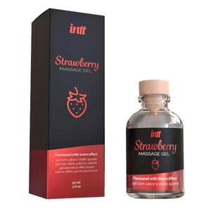 intt Strawberry Masážny gél s hrejivým efektom 30 ml